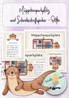 Vorschau - Merkblätter - Mäppchenparkplatz+Schreibschriftspicker - Otter - Deckblatt