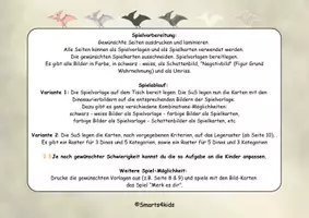 Vorschau - Stationenlernen - 🦕 Dinosaurier Klettmappe Figur Grund Wahrnehmung Kindergarten - Seite 1