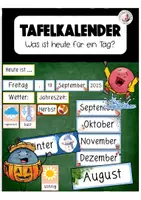 Vorschau - Poster - Tafelkalender Grundschule Sek I DaZ DaF - Deckblatt