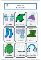 Vorschau - Bildkarten - Winter Words | Picture Flashcards Englisch | Wortschatz & Bildkarten (18 Karten) - Seite 1