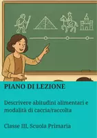 anteprima - Piani di lezione - Descrivere abitudini alimentari e modalità di caccia/raccolta - Pagina di copertina