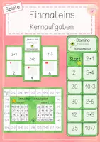 Vorschau - Spiele - Einmaleins: Kernaufgaben - Spiele - Deckblatt