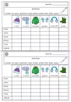 Vorschau - Arbeitsblätter - Materialpaket Winter Vocabulary: English ESL | Flashcards, I Have Who Has, Sprechspiel Winter Clothing | Winter Words für den Englischunterricht - Seite 3