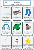 Vorschau - Spiele - I Have, Who Has? – Winter | Englisch | Wortschatz-Spiel & Speaking Activity (18 Karten) - Seite 2