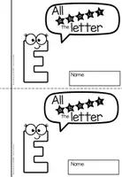 Προεπισκόπηση - Φύλλα εργασίας - Δωρεάν: All About the letter E Alphabet Book Recognition Beginning Sounds | Αγγλικά - Σελίδα 1
