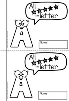 Vista previa - Hojas de trabajo - All About letters A-Z Alphabet Books Recognition Beginning Sounds | Inglés - página 1