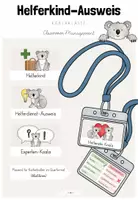 Vorschau - Fördermaterial/Inklusion - Classroom-Management: Helferkind-Ausweise für deine Koalaklasse inkl. Leitfaden auf der Rückseite - Deckblatt