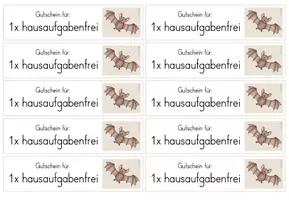 Vorschau - Bildkarten - Classroom-Management: Hausaufgabengutscheine für deine Fledermausklasse - Seite 2
