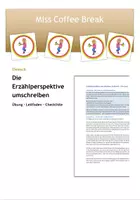 Vorschau - Arbeitsblätter - Erzählperspektive umschreiben - Perspektivwechsel (Übung + Anleitung + Checkliste) - Deckblatt