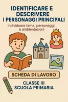 anteprima - Schede informative - Identificare e descrivere i personaggi principali - Pagina di copertina