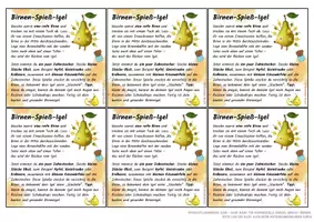 Vorschau - Unterrichtsreihen - Birnen-Spieß-Igel | Mini-Rezeptkarte | vegetarisch | Herbstgruß | Klasse 3–6 - Seite 1