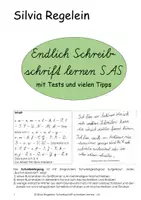 Vorschau - Arbeitsblätter - Endlich Schreibschrift lernen SAS - mit Tests und Tipps - Deckblatt