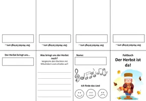Vorschau - Arbeitsblätter - Faltbuch: Der Herbst ist da - Seite 1