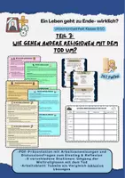 Vorschau - Arbeitsblätter - Tod und Sterben: Wie gehen andere Religionen mit dem Tod um? (9./10) - Deckblatt