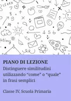 anteprima - Piani di lezione - Distinguere similitudini utilizzando “come” o “quale” in frasi semplici - PL - Pagina di copertina