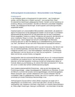 Vorschau - Arbeitsblätter - Anthropologische Grundannahmen – Menschenbilder in der Pädagogik - Seite 1