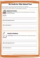 Vorschau - Arbeitsblätter - Back to School: My Goals for School, Everyday Life & Personal Growth - Seite 1
