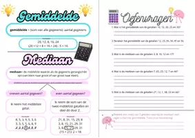 Voorbeeld - hulpkaart gemiddelde en mediaan - Voorblad