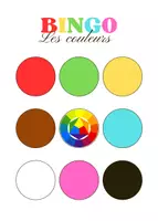 Voorbeeld - 18 Bingokaarten – Les couleurs (Frans) - Voorblad