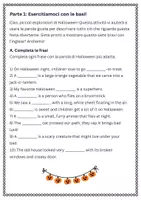 anteprima - Esercizi - Completare frasi a tema Halloween con vocaboli appropriati - Pagina 1