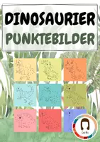 Vorschau - Arbeitsblätter - Dinosaurier Punktebilder – Von Punkt zu Punkt im Zahlenraum bis 60 - Deckblatt