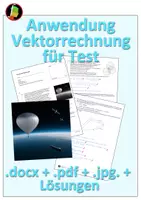 Vorschau - Arbeitsblätter - Vektorrechnung Anwendungsaufgabe Satellit für Test / Klassenarbeit - Deckblatt