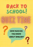 Vorschau - Arbeitsblätter - Back-to-School PUPQUIZ: How Much Do You Know About English? - Deckblatt