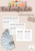 Vorschau - Fördermaterial/Inklusion - Rechenfächer : Zahlzerlegung ZR10 - Deckblatt
