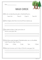 Vorschau - Arbeitsblätter - Wald-Check - Arbeitsblatt mit Fragen - Seite 1