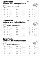 Vorschau - Arbeitsblätter - Schriftliche Division & Multiplikation im Zahlenraum 1000 – Rechnen im Heft | Klasse 3 - Seite 2