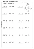 Vorschau - Arbeitsblätter - Schriftliche Division & Multiplikation im Zahlenraum 1000 – Arbeitsblätter & Lösung | Klasse 3 - Seite 3