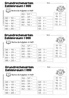 Vorschau - Arbeitsblätter - Grundrechenarten im Zahlenraum 1000 - Übungen fürs Heft - Seite 2