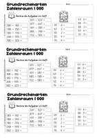 Vorschau - Arbeitsblätter - Grundrechenarten im Zahlenraum 1000 - Übungen fürs Heft - Seite 3