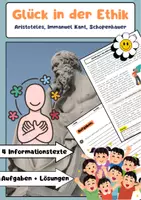 Vorschau - Arbeitsblätter - Glück in Ethik Theorien: Aristoteles, Immanuel Kant, Schopenhauer - Deckblatt
