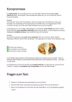 Vorschau - Arbeitsblätter - Kompromisse und Streitkultur - Deckblatt