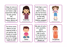 Vista previa - Tarjetas / Manipulativos - Adivinanzas de Emociones - Tarjetas educativas - Portada