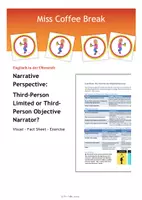 Vorschau - Arbeitsblätter - Narrative Perspective / Point of View: Third-Person Limited or Third-Person Objective Narrator? - Deckblatt