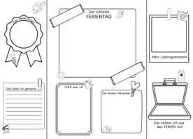 Vorschau - Arbeitsblätter - Meine Ferien Mini Lapbook - Seite 1