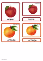 Προεπισκόπηση - Flashcards - fruit cards (κάρτες 3 μερών) montessori - Σελίδα 1
