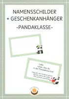 Vorschau - Anderer Materialtyp - Namensschilder + Geschenkanhänger Pandaklasse - Deckblatt