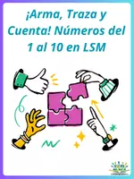 Vista previa - Tarjetas / Manipulativos - ¡Arma, Traza y Cuenta! Números del 1 al 10 en LSM - Portada