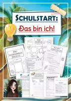 Vorschau - Unterrichtsreihen - DAS BIN ICH - mein Vorstellungsbuch zum Kennenlernen am Schulanfang/Schulstart (Deutsch Geheft inklusive Bewertungsschema, Steckbrief und Anleitung) - Deckblatt