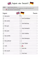 Vorschau - Arbeitsblätter - Arbeitsblatt Anglizismen häufige englische Wörter im Deutschen - Seite 3