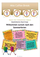 Vorschau - Spiele - Willkommen zurück nach den Sommerferien - Gesprächskarten - Deckblatt