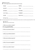 Aperçu - Feuilles d'exercices - Worksheets: my family - Page 1
