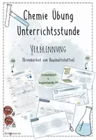 Vorschau - Stundenentwürfe - Verbrennung | Chemie Übung 8 | 4 fertige Unterrichtsstunden | sofort einsetzbares Materialpaket - Seite 1