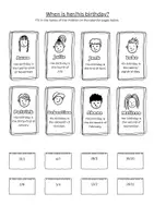 Aperçu - Feuilles d'exercices - Worksheets: When is your birthday? - birthday, date and months - Page de couverture