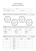 Vorschau - Test - Klassenarbeit Test "Nachschlagen im Wörterbuch" Alphabet ABC - Deckblatt