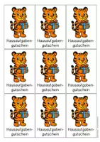 Vorschau - Bildkarten - Tigerklasse: Lesezeichen + Hausaufgabengutschein - Seite 3