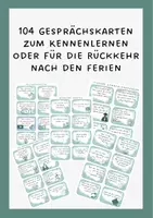 Vorschau - Spiele - 104 Gesprächskarten / Gesprächsanlässe zum Kennenlernen oder Schuljahresanfang - Deckblatt